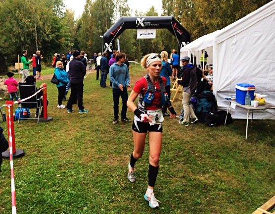 Eva Lindskog vid varvning i Västerås. Foto: Fredrik Henriksson