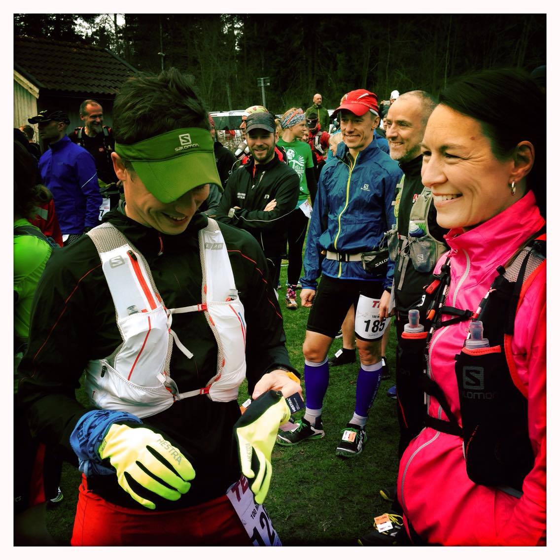 Dags för start för Sussi Lorinder som sedan vann damklassen på 100 miles. Foto: Daniel Becker